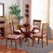 Baxton Studio Edona Modern and Contemporary Grey Fabric and Walnut Brown Finished Wood 5-Piece Dining Set 174-9881-10901-Zoro - alternate 4
